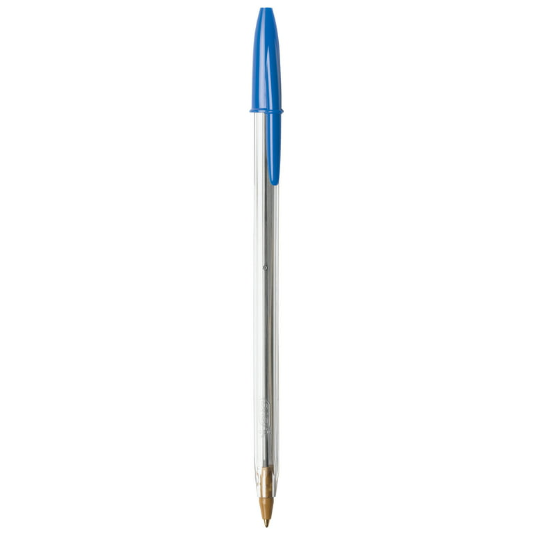 Bic Ball Point Pens, Cristal, Medium, Blue 10 pens