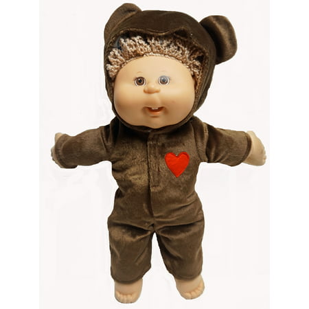 Brown Bear Halloween Costume Fits Cabbage Patch Kid Dolls