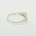 thumbnail image 3 of LBG British Made Real Solid 9k White Gold Natural Sapphire Mens Band Ring - 33 size options - Size 6.25, 3 of 6