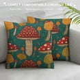 thumbnail image 3 of Qinduosi Throw Pillow Covers Doodle Mushroom Pillow Covers Throw Pillows Decorative Pillow Cases Cushion Covers for Bedroom Livingroom Sofa Farm House White, 3 of 5