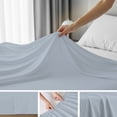 thumbnail image 6 of Purity Home Full Bed Sheet Set - 100% Cotton Percale - Cool, Crisp, Breathable & Durable 4-Piece - Light Blue, 6 of 14