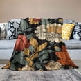 thumbnail image 2 of Chilfamy Boho Floral Botanical Throw Blankets, Mid Century Morden Plant Abstract Bohemian Flowers Tropical Leaves Cozy Warm Bed Couch Blanket, Flannel Throws to Decorate Room and Bedroom 50x60in, 2 of 6