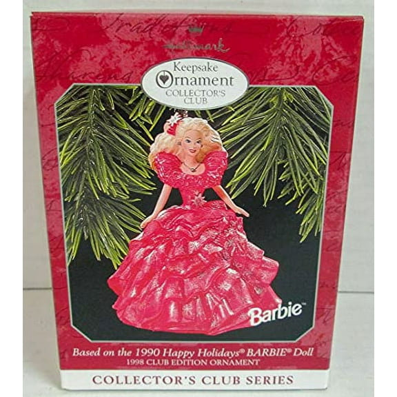 Happy Holidays Barbie 3rd in Series 1998 Hallmark Ornament QXC4493