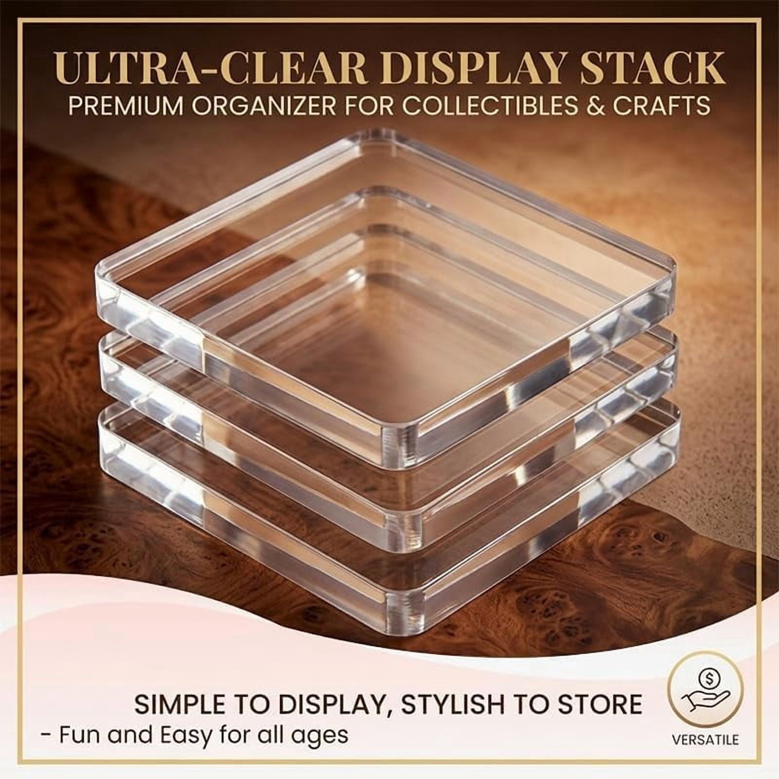 DIY Acrylic Fridge Magnets Kit with Adhesive Backing - Clear Fridge Magnets for Crafts - Strong Magnetic Sheets for Refrigerator, Classroom & Office, Custom Photo Magnets Set (10 Pack, 2” x 2”)