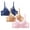 Blue, variant on Wireless Bra for Women, Leopard Print Front Closure Bralette, 3-Pack with Side Support for Full Coverage and Comfort