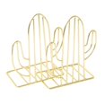 thumbnail image 1 of Decorative Cactus Bookend Metal Modern Decoration Book Organiser Use 18*13.5*9cm Magazine Stand 1 Pair, 1 of 3
