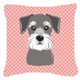 thumbnail image 3 of Checkerboard Print With Dog Fabric Decorative Pillow, 3 of 3