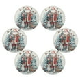 thumbnail image 3 of Round Placemat Heat Resistant & Wrinkle-Free Dining Table Decor Placemat For Home & Weddings Santa Claus with Dogs, 3 of 7