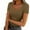 Brown, variant on Rezuofi 1 Pcs Women's Summer Scoop Neck Short Sleeve T-Shirts Ribbed Knit Slim Fitted Casual Basic Top