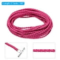 thumbnail image 2 of Braided Leather Cords, Round Leather Strap, Soft Jewelry Leather Rope for 3mm 5 Yards, Rose, 2 of 6