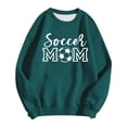 thumbnail image 4 of XIAOCHA Women's Soccer Mom Football Graphic Sweatshirt Long Sleeve Crewneck Pullover Sports Mom Casual Pullover Top, Dark Green, Sizes XXXL, 4 of 4