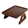 thumbnail image 1 of Portable Sofa Armrest Clip Tray Armrest Tray for Cupcake dark Brown, 1 of 5