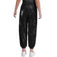 thumbnail image 2 of inlzdz Kids Girls Sequin Hip Hop Jazz Street Disco Dance Pants Performance Bloomers Sweatpants Party Harem Trousers Black 140, 2 of 6