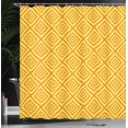 thumbnail image 4 of Ambesonne Orange and Yellow Shower Curtain, Rhombus Grid, 69"Wx84"L, Orange and Yellow, 4 of 5