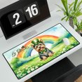 thumbnail image 3 of Happy St. Patrick’s Day Yorkshire Terrier with Green Hat Shamrocks Rainbow Desk Mat Full Keyboard Mouse Pad Yorkie Dog Lover Gifts Large Mousepad - 03007, 3 of 5