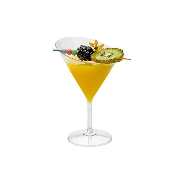 Small Plastic Martini Glass 2 Ounce Clear Cocktail and Appetizer