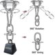 thumbnail image 1 of Ceiling Hook Hanging Chair 360 Swivel Hook, Stainless Steel Outdoor Bracket Up To 500kg compatible Ceiling Fixing Hanging Chair Hammock Punching-M, 1 of 1