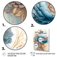 thumbnail image 3 of Designart Blue And Gold Mixed Floral Bouquet II Canvas Wall Art, 3 of 5