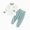 G833-Green, variant on HFHAPW Kids Pajamas Sets Boys Girls 2-Piece Sleepwear Set Long Sleeve Casual Kids Clothes