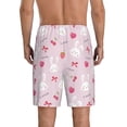 thumbnail image 3 of Kdxio Love Rabbit Print Mens Sleep Shorts Bottoms Soft Comfy Pajama Wear Pants with Drawstring Pockets, 3 of 7
