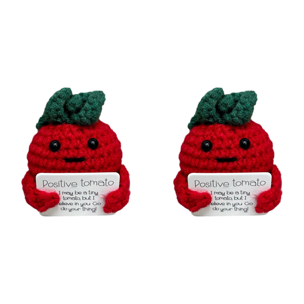 Lindo juguete de patata con tarjeta positiva regalos para niños adultos (tomate-positivo)