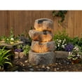 thumbnail image 6 of Glacial Rock Zen 30" High Large Rustic Indoor Outdoor Decor Faux Stone Floor Fountain with Light LED Waterfall, 6 of 6