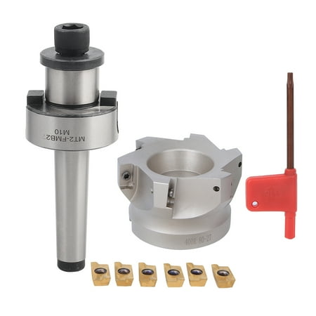 

MT2 FMB27 Collet Chuck Holder with 80-27-6 Flute Milling Cutter and 6PCS Milling Inserts