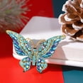 thumbnail image 4 of Rhinestone Butterfly Brooch Pin - Elegant Lapel Pin for Women's Dresses, Blazers, and Jackets, Multi-Color Sparkling Corsage Accessory for Daily Wear and Special Occasions, 4 of 5