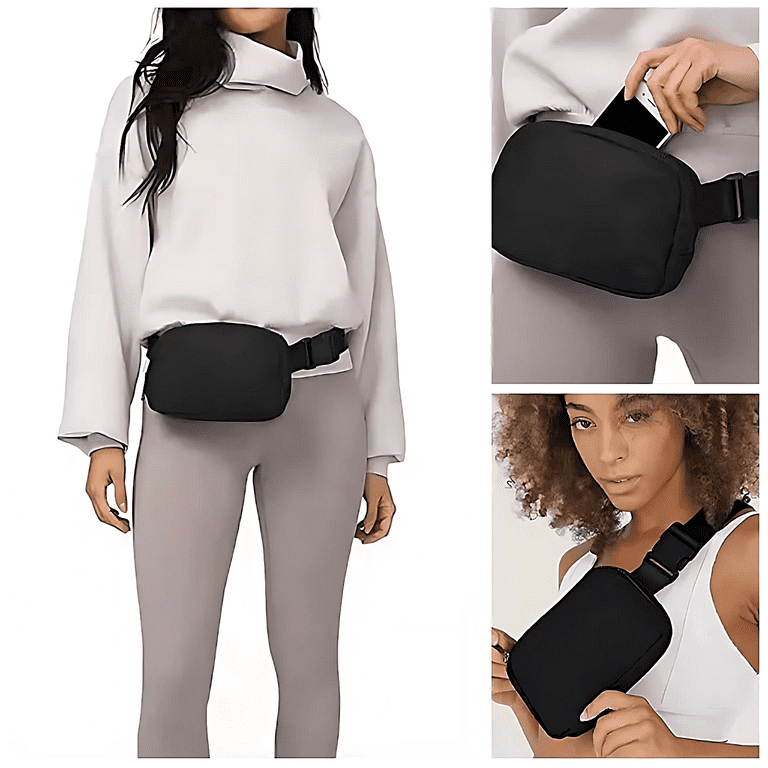 DANCOUR Black Fanny Pack Crossbody Bags For Women - Black Belt Bag For  Women Crossbody - Everywhere Belt Bag For Women Fashion Waist Packs Mini  Bag