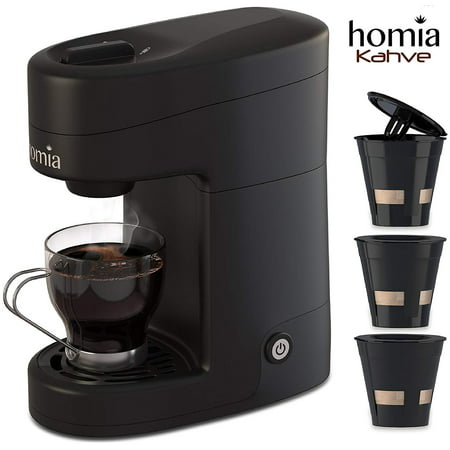 Coffee Maker Machine Single Serve - Electric Brewer for Ground Coffee, K-cup Сompatible, 12
