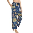 thumbnail image 6 of Salouo Marine Nautical Print Women's Pajama Pants Casual Loose Sweatpants PJs Flowy Pants Drawstring Palazzo for Women Wide Leg Pants Lounge Pajama -XX-Large, 6 of 8