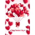 thumbnail image 1 of EREHome Polyester Fabric 5x7ft Red Love Balloon Photography Backdrops White Background Valentine's Day Studio Backdrop, 1 of 2