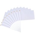 thumbnail image 1 of 24PCS Hand-cranked Bunting Hand-cranked Flag Commanding Referee Flag Hand-cranked Flag Command Flag (White), 1 of 8
