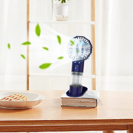 

QuLuJing Handheld Double Mist Temperature Cutting Fan USB Rechargeable Desktop Mist Humidifying Fan Must Haves for Home