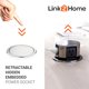 thumbnail image 3 of Link 2 Home Tomacorriente emergente para ahorrar espacio con USB 3 tomas de corriente de 15 A 2 puertos USB de carga rápida de 2,4 A Acabado de acero inoxidable resistente a salpicaduras para encimera, 3 of 5
