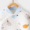 thumbnail image 6 of Baby Boy 2‑Piece Quilted Kimono Wrap Pajama Set with Cartoon Print,Newborn Sleepwear 0-3 Months, 6 of 7