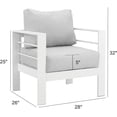 thumbnail image 7 of CozyHom 2 Pcs Modern Outdoor Patio Aluminum Sofa Furniture, Outside Metal Patio Sofa Chair With Cushions, White, 7 of 7