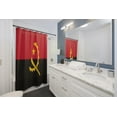 thumbnail image 2 of Angola Flag Premium 71"x74" Waterproof Shower Curtain for Stylish Bath Decor, 2 of 2