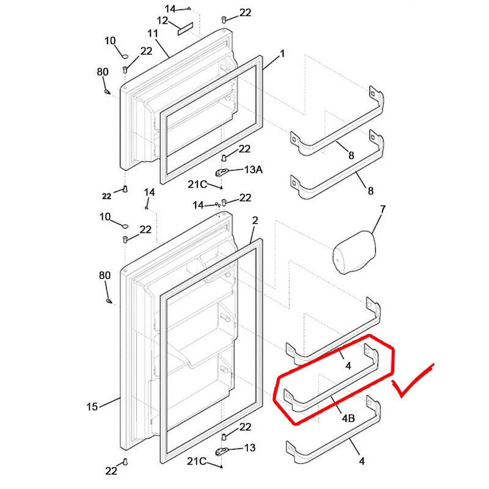 Kojem Frigidaire Refrigerator Door Shelf Bin Rail Bar Rack for Kenmore PS734936 AP3214631 948952 240534701