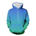 thumbnail image 4 of ZCFZJW Mens Casual Tie Dye Gradient Print Hooded Sweatshirts Lightweight Big and Tall Regular Fit Soft Cotton Pullover Tops Trendy Oversized Baggy Hoodie Outwear Coat with Pockets Sky Blue XXXL, 4 of 5