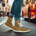 thumbnail image 3 of Womens High Top Leopard Print Sneakers PU Leather Running Shoes Non Slip Walking Athletic Tennis Shoes for Women Ankle Boots, 3 of 9
