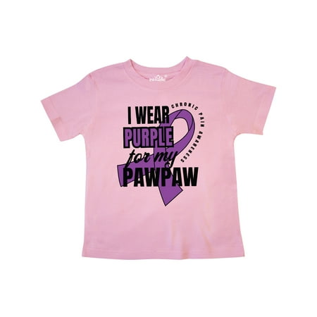 

Inktastic Chronic Pain I Wear Purple For My Pawpaw Gift Toddler Boy or Toddler Girl T-Shirt