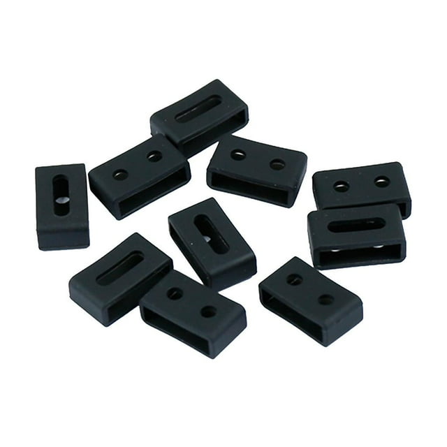 10 cierres de goma y silicona para muñeca 22mm negro