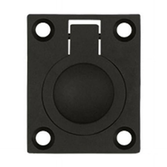 1.75 x 1.37 in. Flush Ring Pull, Oil Rubbed Bronze - Solid