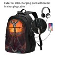 thumbnail image 2 of Fotbe Tree Hollow Meditating Giraffe Mochila con Estampado y Puerto USB para Hombre y Mujer, Mochila Antirrobo, Mochila de Viaje, Mochila Escolar, Mochila Universitaria, 2 of 7