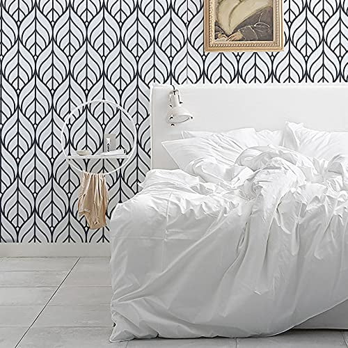 Sedfzo Peel and Stick Wallpaper - Geometric Leaf Shape,Self Adhesive,Easy to Install and Clean Wallpaper for Refurbishing Furniture Cabinet Wall( X ) Sedfzo Peel and Stick Wallpaper - Geometric Leaf Shape,Self Adhesive,Easy to Install and Clean Wallpaper for Refurbishing Furniture Cabinet Wall( X )