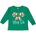 thumbnail image 3 of Inktastic Big Sis Christmas Candy Cane Sister Girls Long Sleeve Toddler T-Shirt, 3 of 5