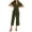 Army Green, variant on Lenpel Jumpsuits for Women Short Sleeve V Neck Button Belted Wide Leg Rompers Comfy Casual Overalls with Pockets