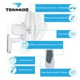 thumbnail image 3 of Tornado Ventilateur Mural Numérique 16 Pouces - Télécommande Incluse - 3 Réglages de Vitesse - 3 Réglages Oscillants - Cordon d'Alimentation 65 Pouces - Sécurité UL, 3 of 4