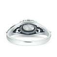 thumbnail image 3 of Petite Dainty Vintage Style Oval Fashion Moonstone Ring Band 925 Sterling Silver Size 7, 3 of 5